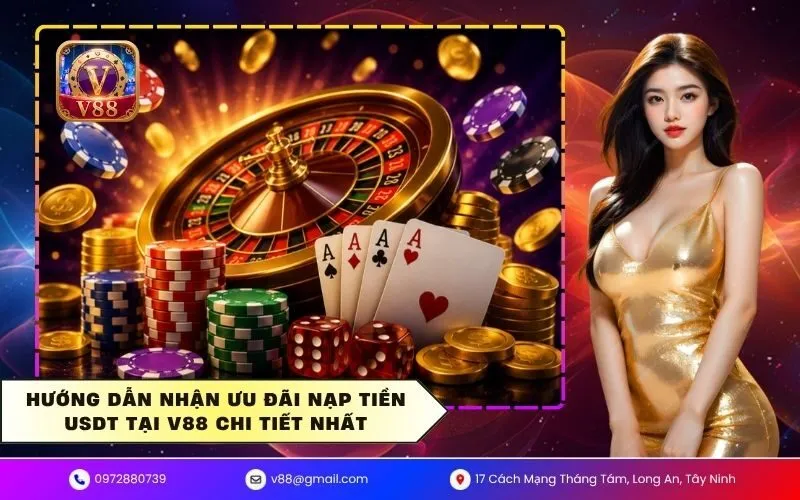 Hướng dẫn nhận ưu đãi nạp tiền usdt tại V88 chi tiết nhất