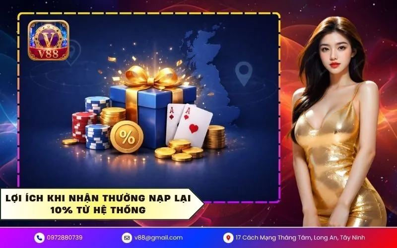 Lợi ích khi nhận thưởng nạp lại 10% từ hệ thống