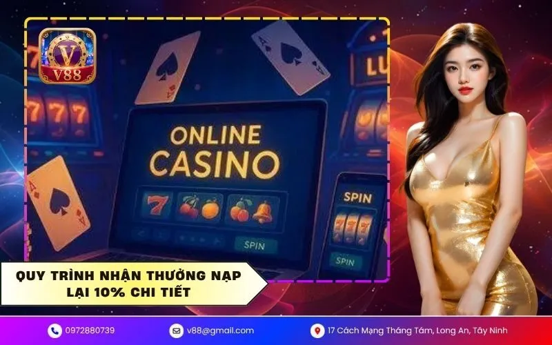 Quy trình nhận thưởng nạp lại 10% chi tiết